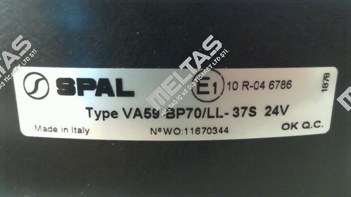 VA59-BP70/LL-37S / 59982 SPAL