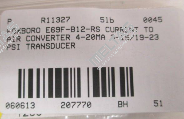 E69F-B12-RS out of production Foxboro