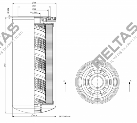 P/N: 1103 Type: CS-150-A03-A MP Filtri