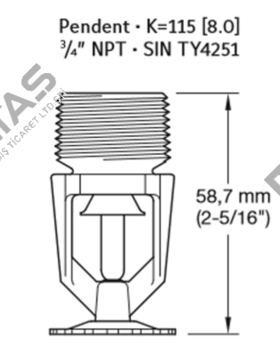 SO-TY4151BR155 same as 575901155 Tyco Fire