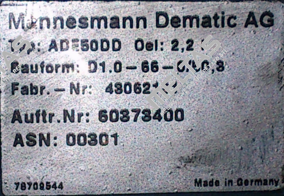 ADE50DD ZBA90 A4 B020  Demag